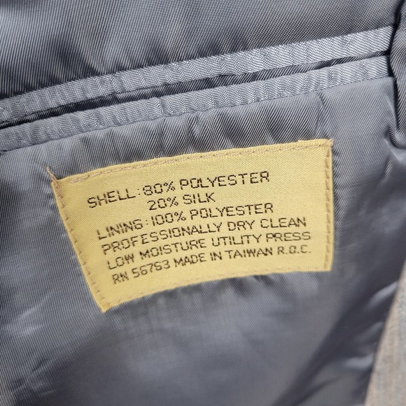 Oakton Ltd Blazer Jacket Men's 42R Gray Long Sleeve Notch Lapel Single Breasted - Picture 5 of 11